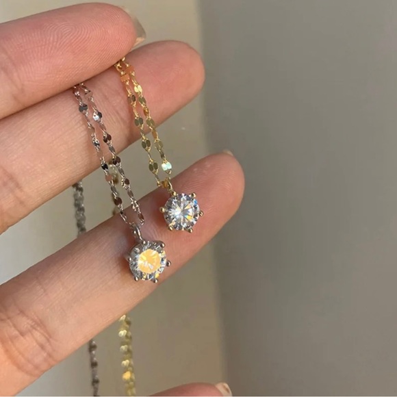 New 925 Silver Iced Out bling sparkling Necklace - Picture 7 of 7